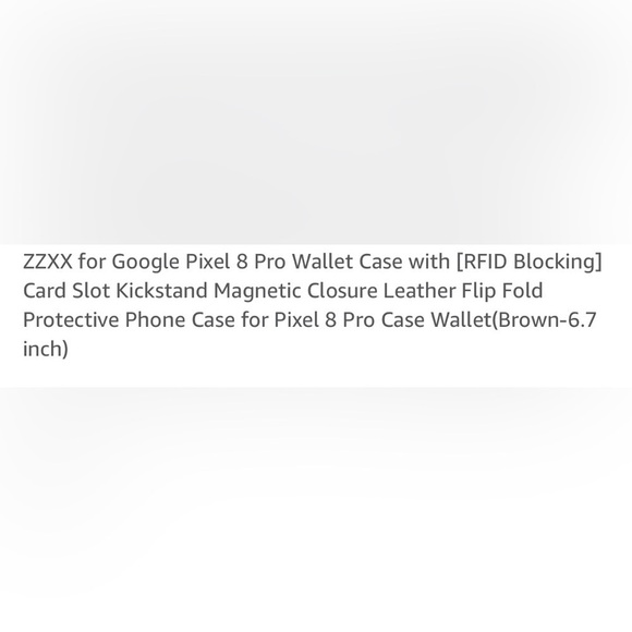 ZZXX GOOGLE PIXEL 8 PRO CASE LEATHER WALLET 6.7 INCH BEOWN TAN NEW - Picture 8 of 10